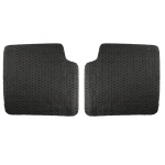FIAT 500 All Weather Floor Mats (set of 4) - Custom Rubber Woven Carpet - Black by SILA Concepts